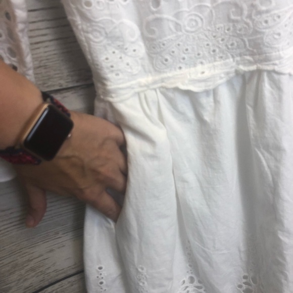 Dolce Vita White Eyelet A Line Mini Dress Medium - Picture 5 of 15